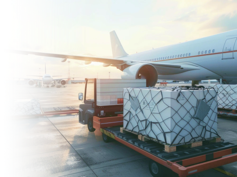 Air cargo prepared for relocation from Dubai to Saudi Arabia